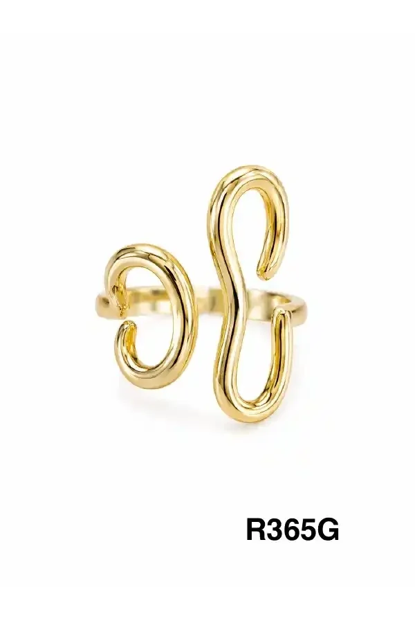 RING STAINLESS STEEL GOLD R365G