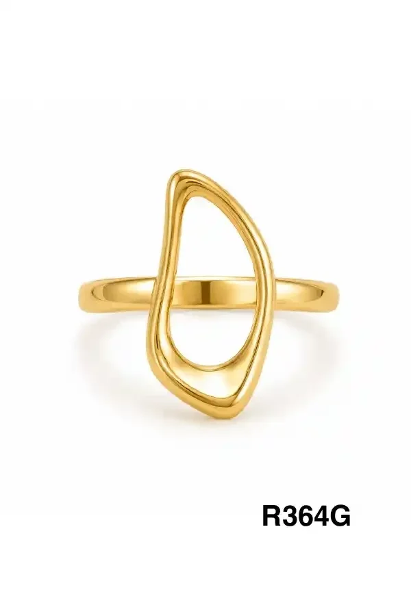 RING STAINLESS STEEL GOLD R364G