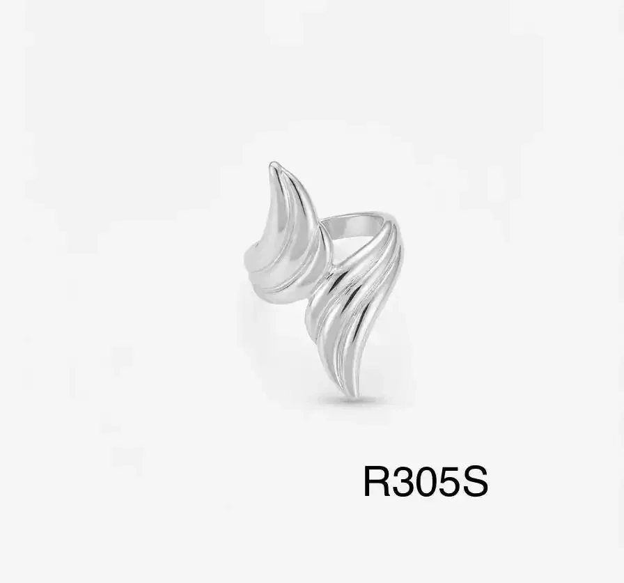 RING STAINLESS STEEL SILVER R305S