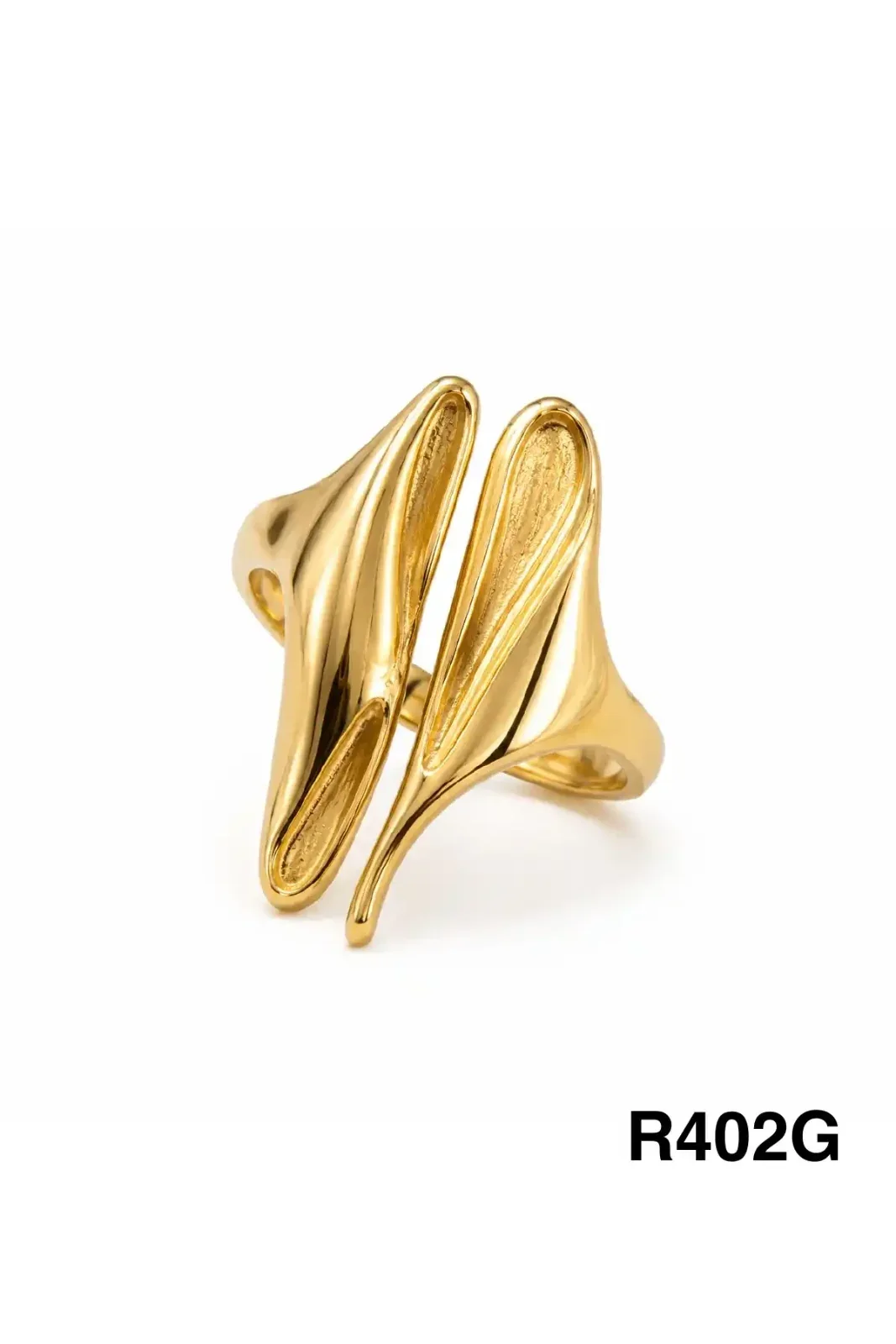 RING STAINLESS STEEL GOLD R402G