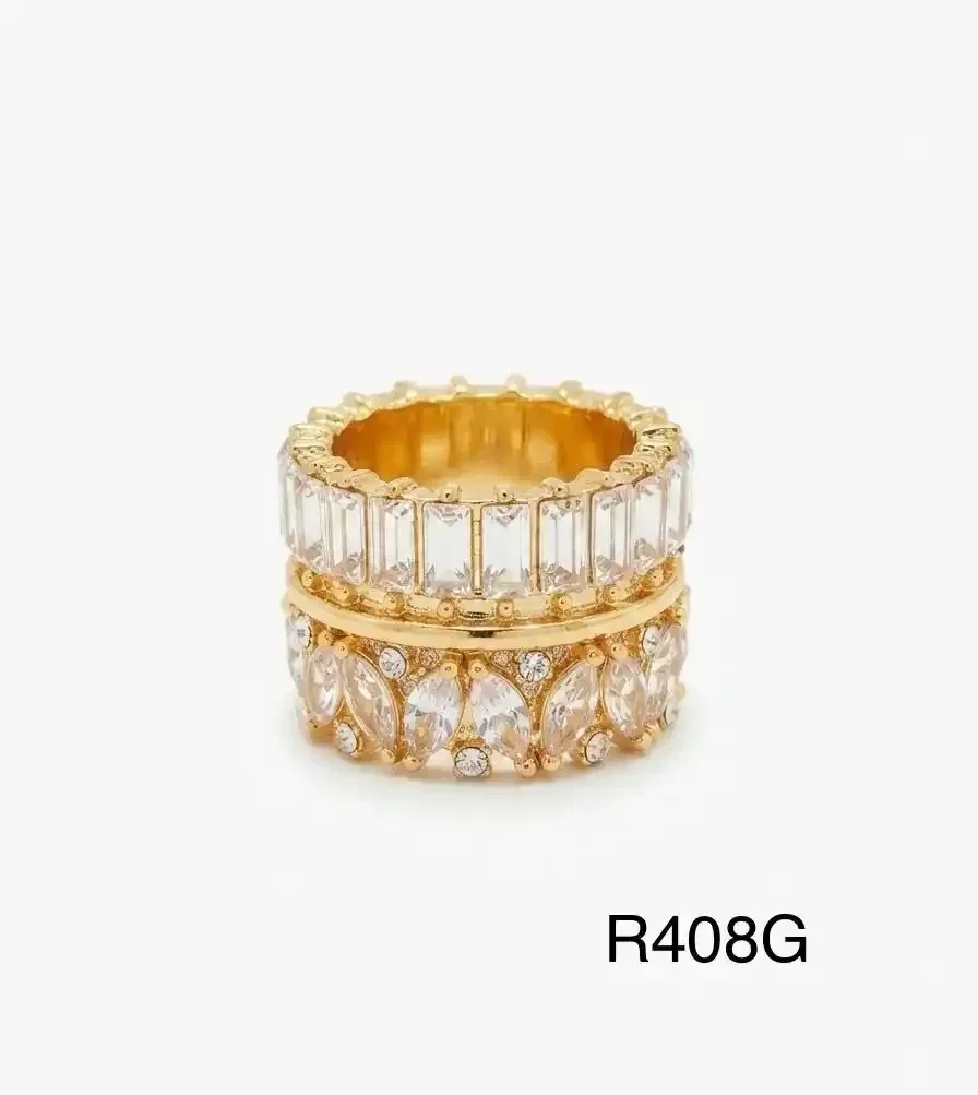 RING STAINLESS STEEL GOLD R408G
