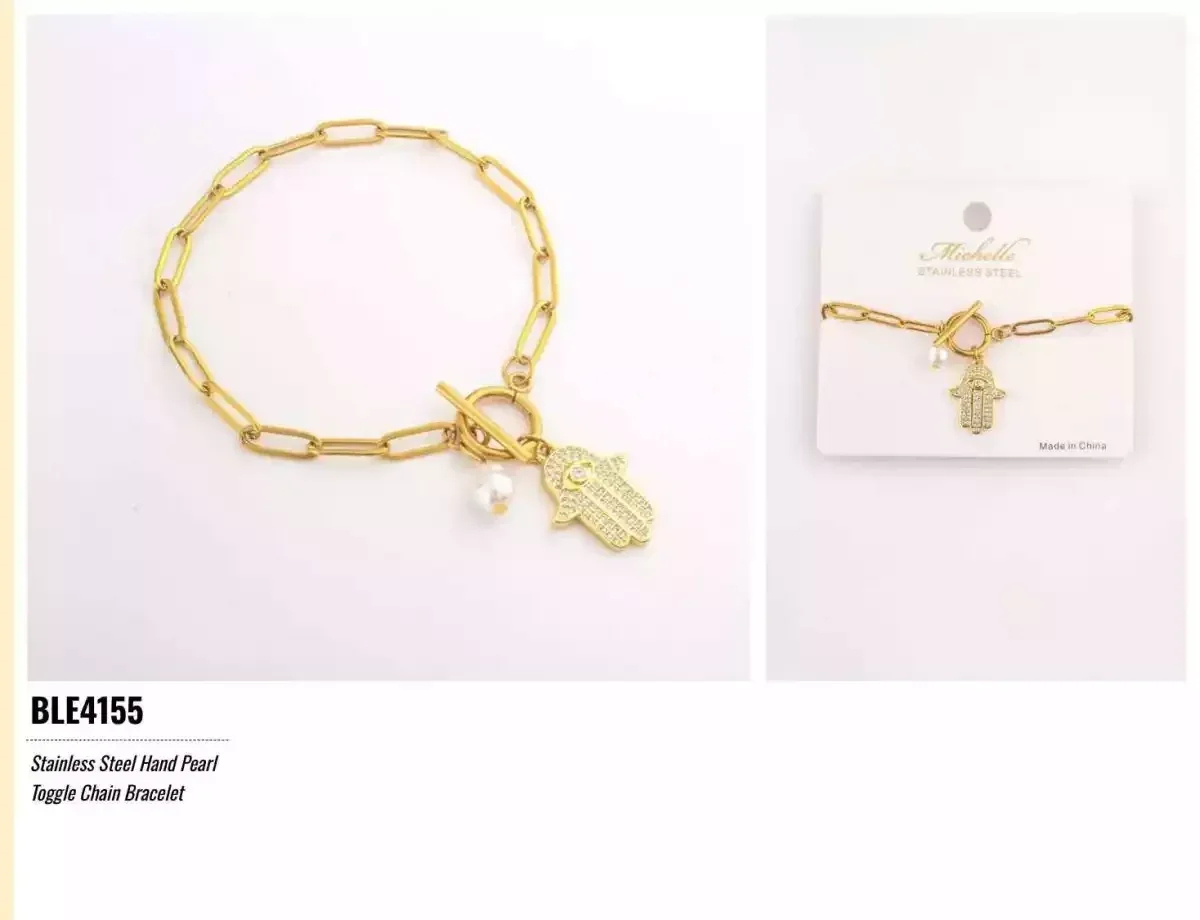 BRAZALETE STAINLESS STEEL GOLD 4155