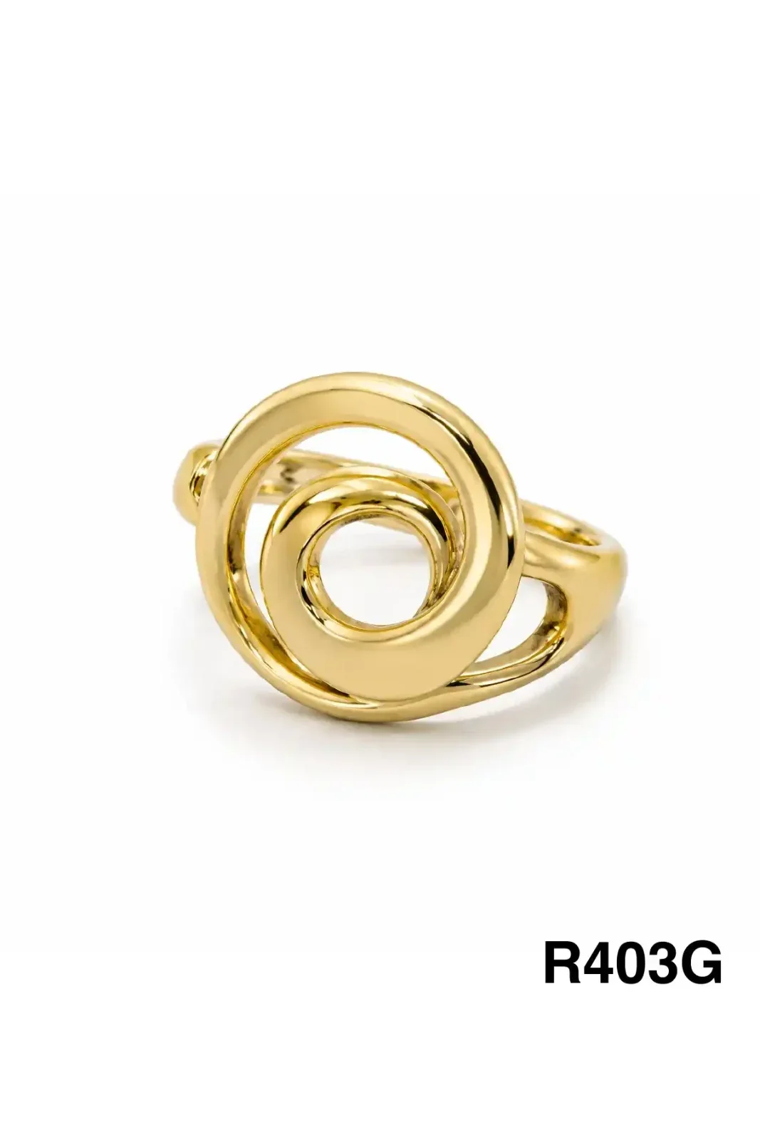 RING STAINLESS STEEL GOLD R403G