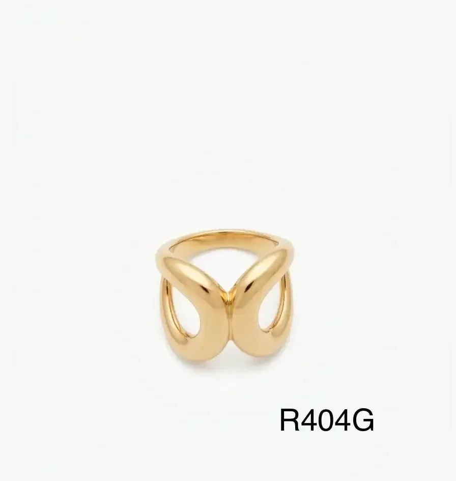 RING STAINLESS STEEL GOLD R404G