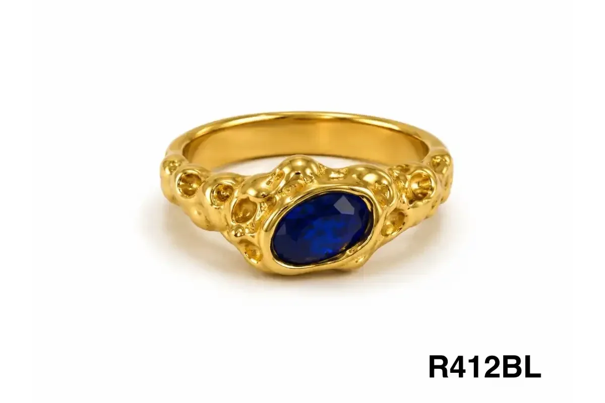 RING STAINLESS STEEL BLUE R412BL