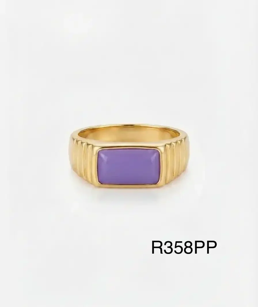 RING STAINLESS STEEL PURPLE R358PP