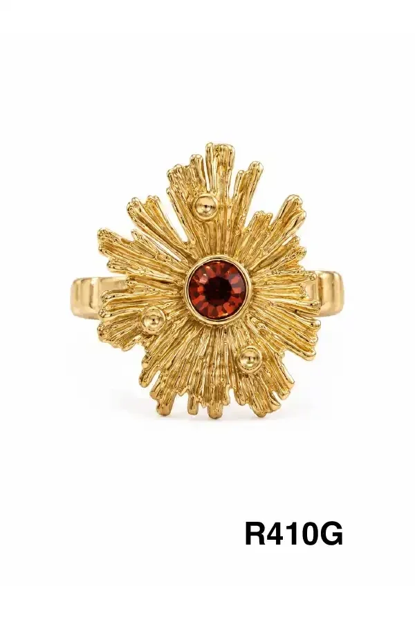 RING STAINLESS STEEL GOLD R410G