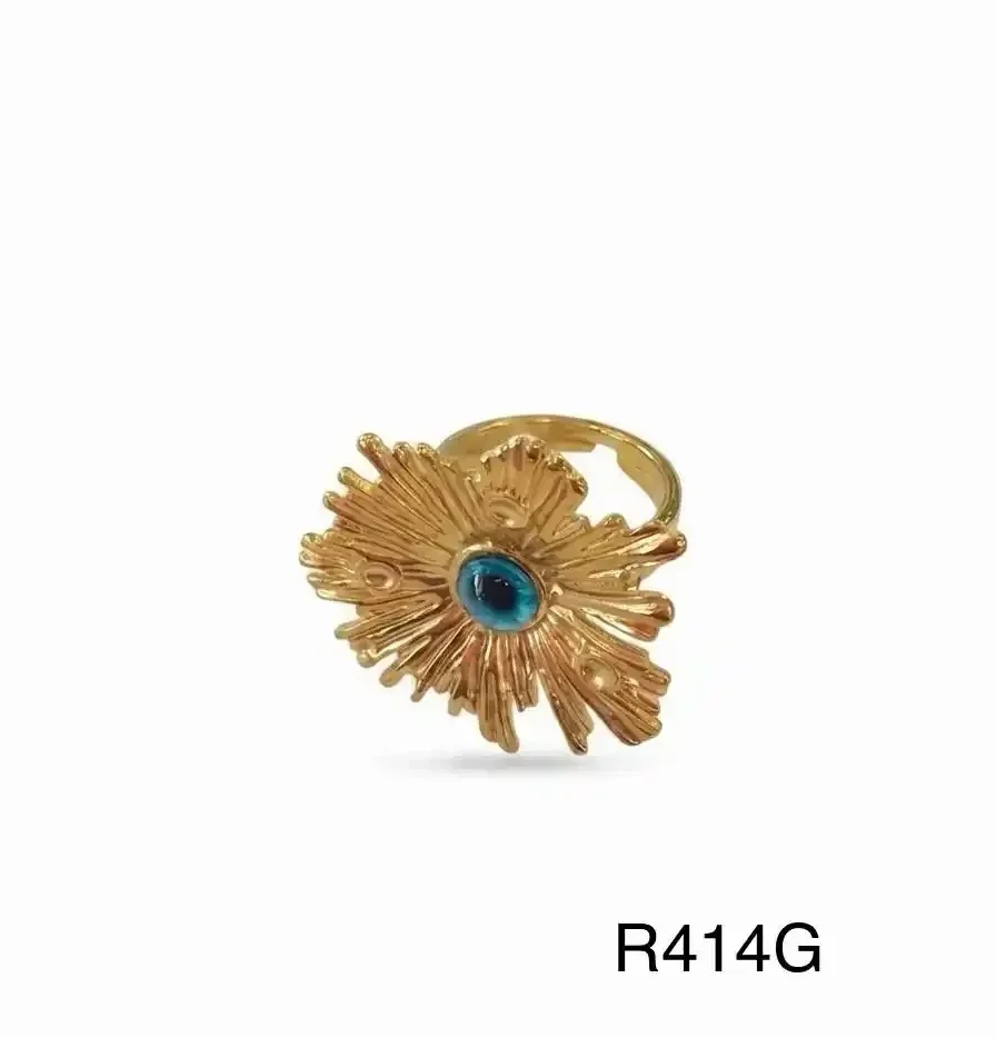 RING STAINLESS STEEL GOLD R414G