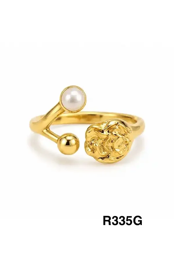 RING STAINLESS STEEL GOLD R335G