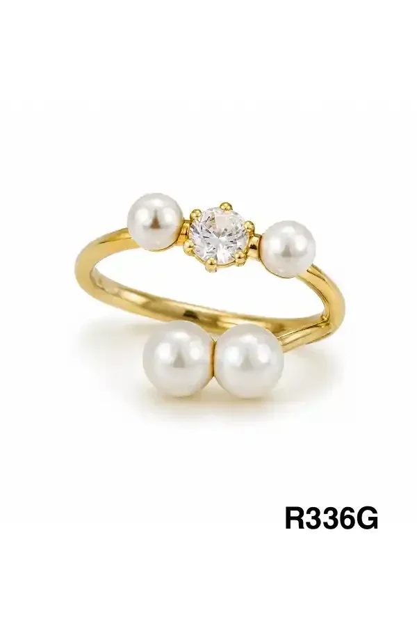 RING STAINLESS STEEL GOLD R336G