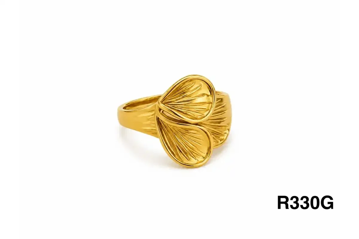 RING STAINLESS STEEL GOLD R330G