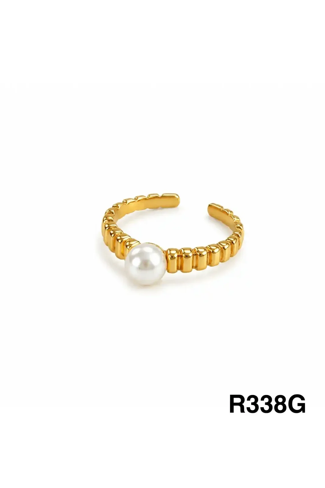 RING STAINLESS STEEL GOLD R338G