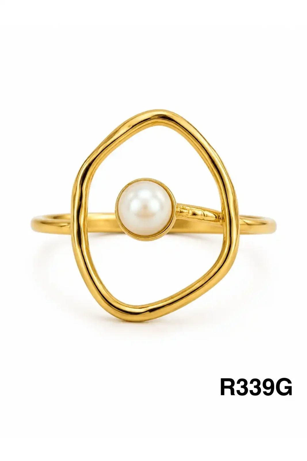 RING STAINLESS STEEL GOLD R339G