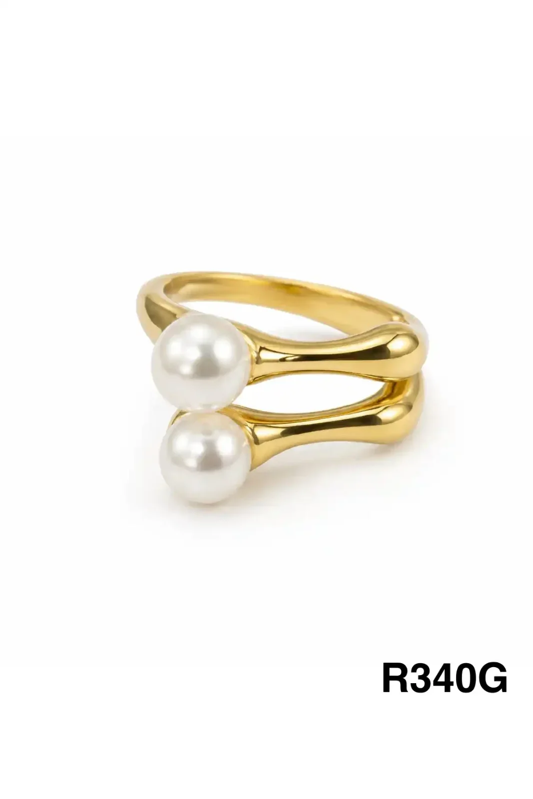 RING STAINLESS STEEL GOLD R340G