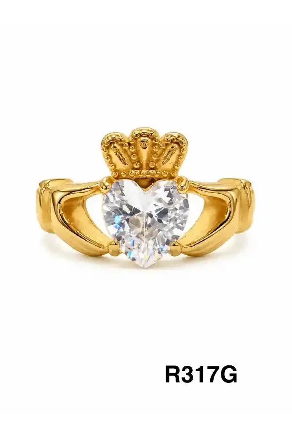 RING STAINLESS STEEL GOLD R317G