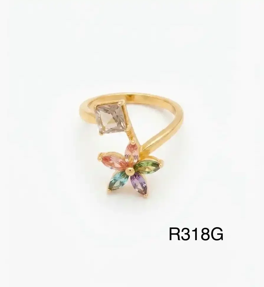 RING STAINLESS STEEL GOLD R318G