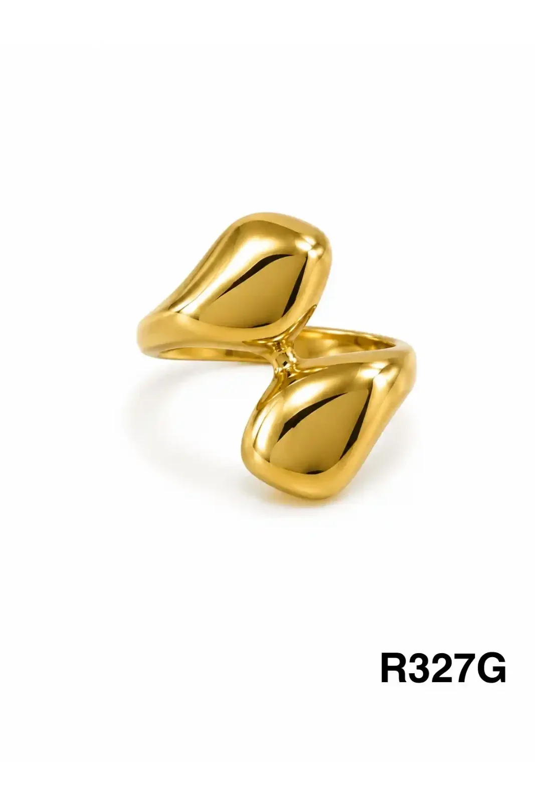 RING STAINLESS STEEL GOLD R327G