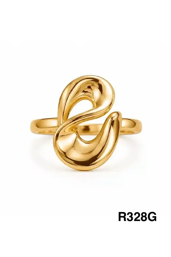 RING STAINLESS STEEL GOLD R328G