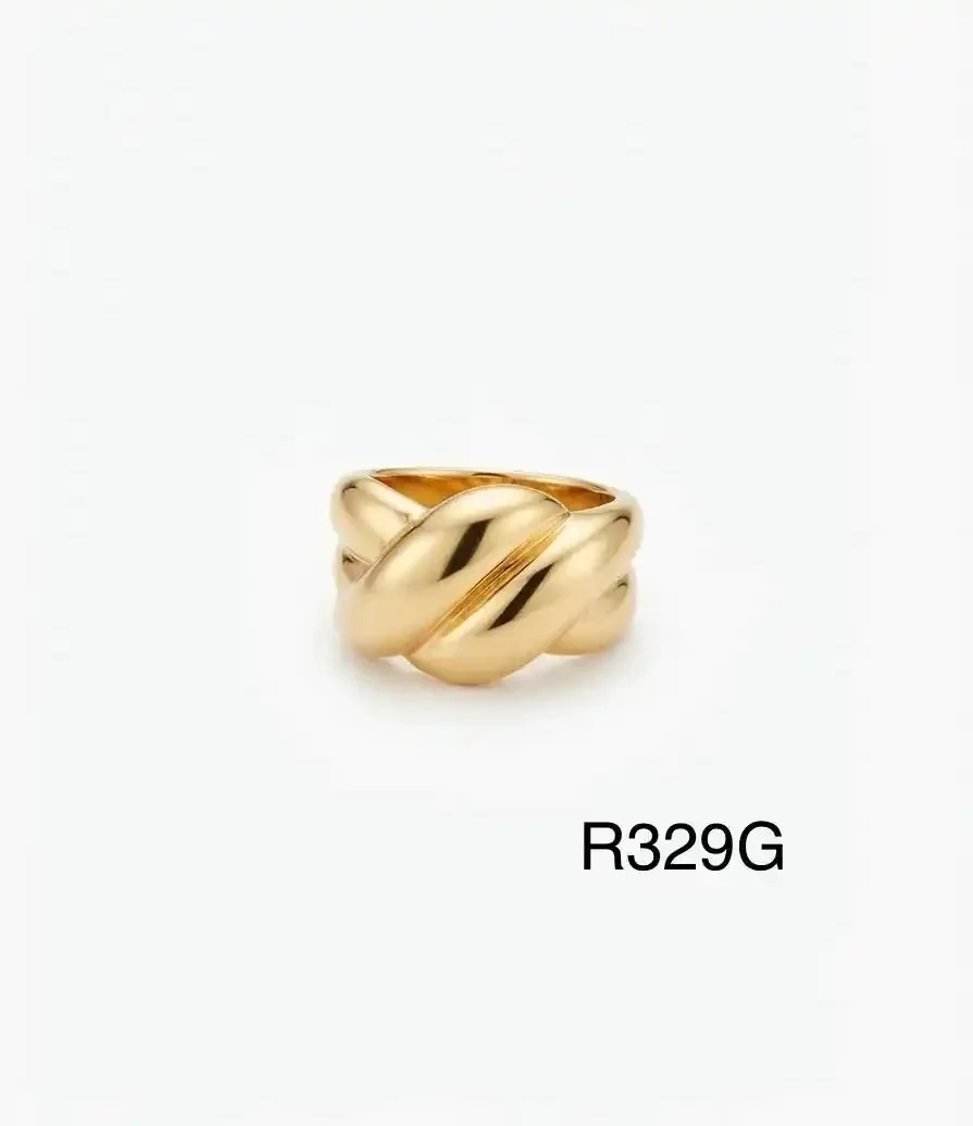 RING STAINLESS STEEL GOLD R329G