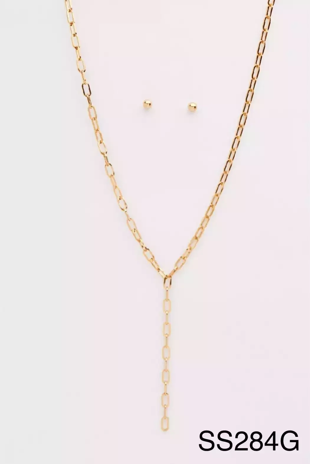 SET COLLAR STAINLESS STEEL GOLD SS284