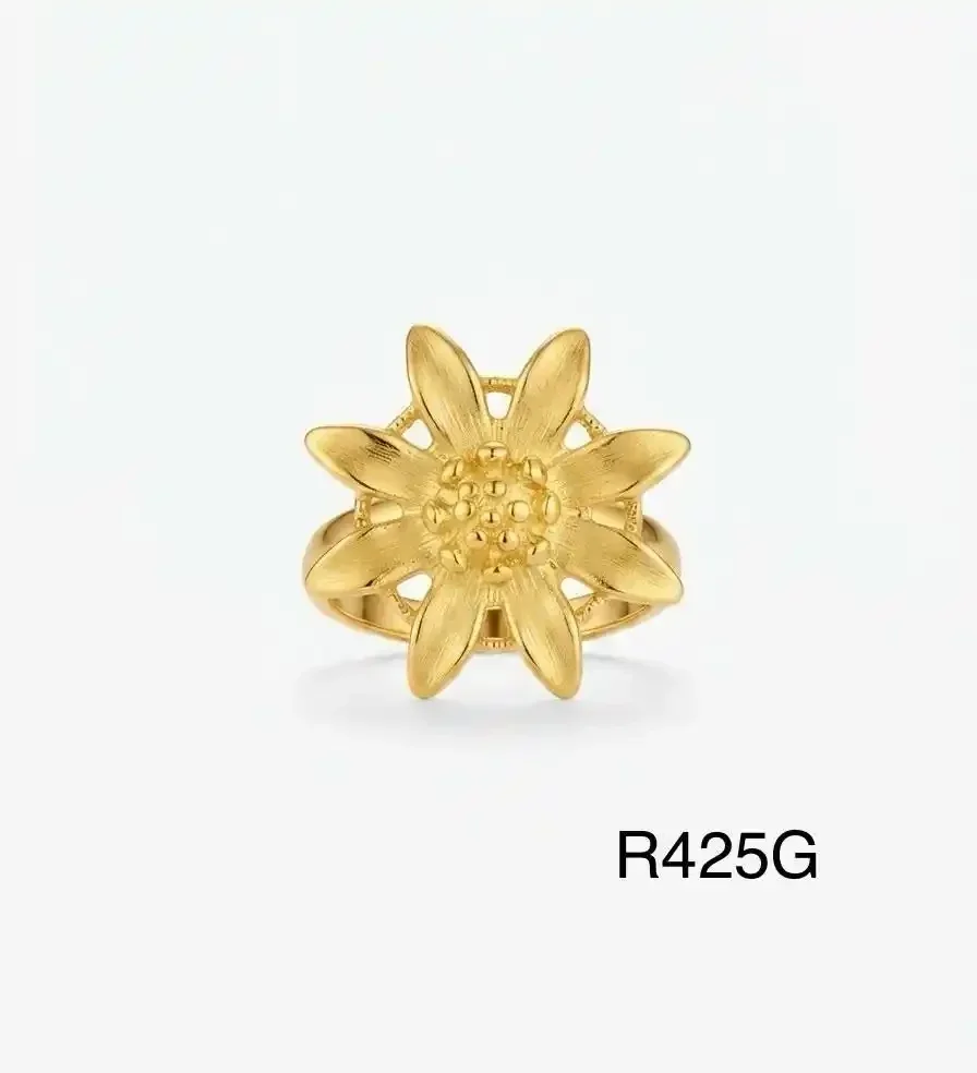 RING STAINLESS STEEL GOLD R425G