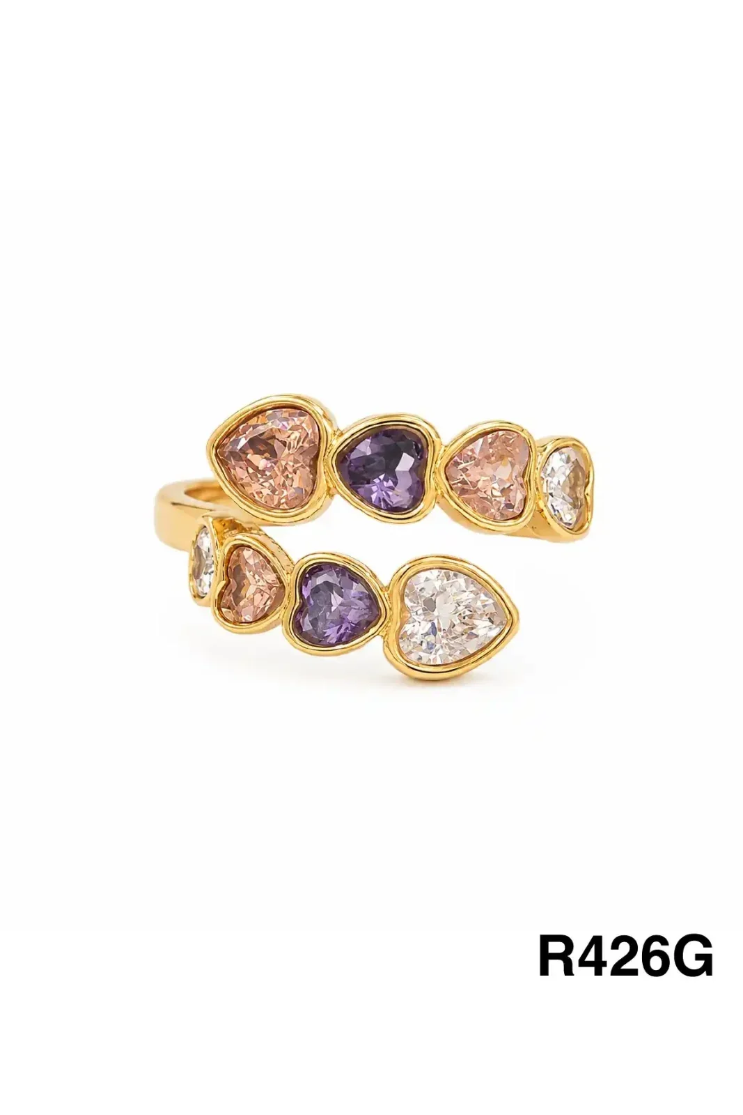 RING STAINLESS STEEL GOLD R426G
