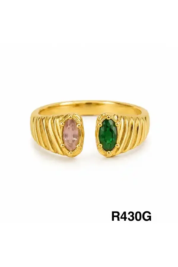 RING STAINLESS STEEL R430 GOLD