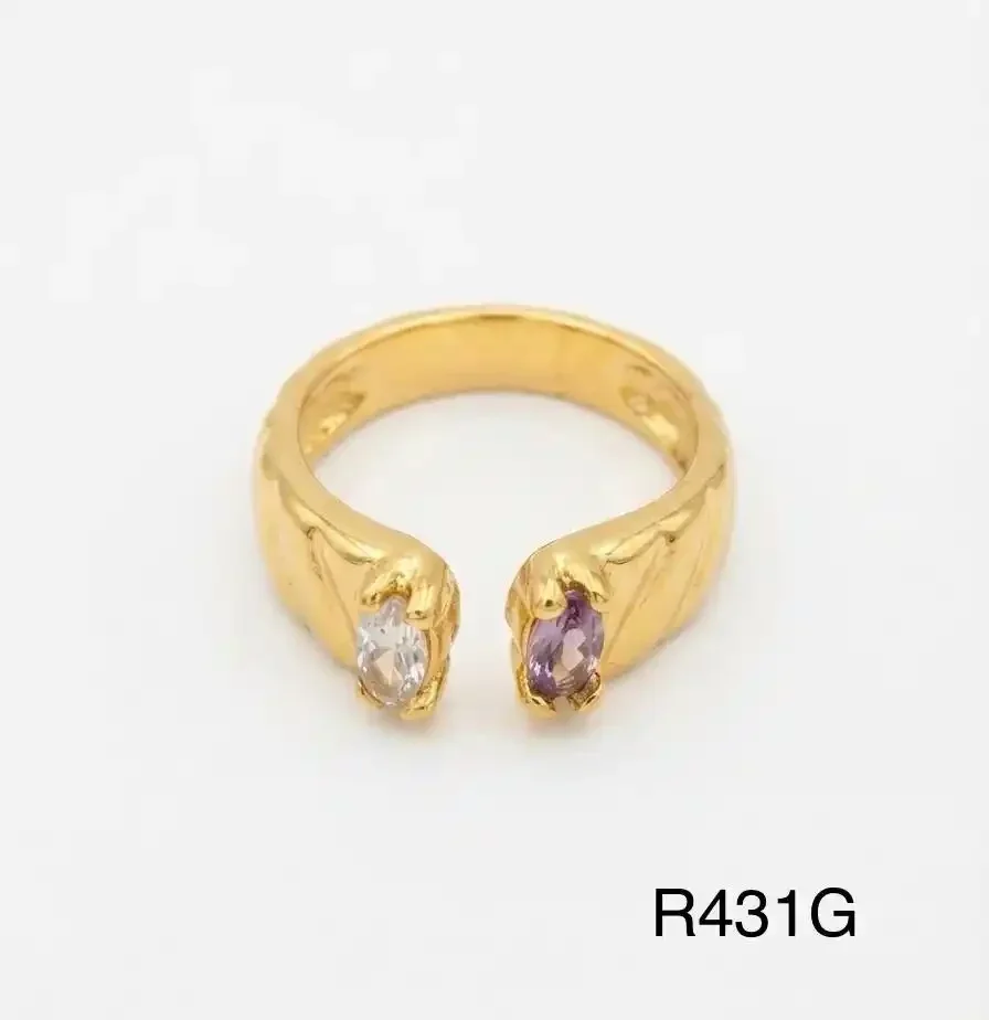 RING STAINLESS STEEL R431 GOLD