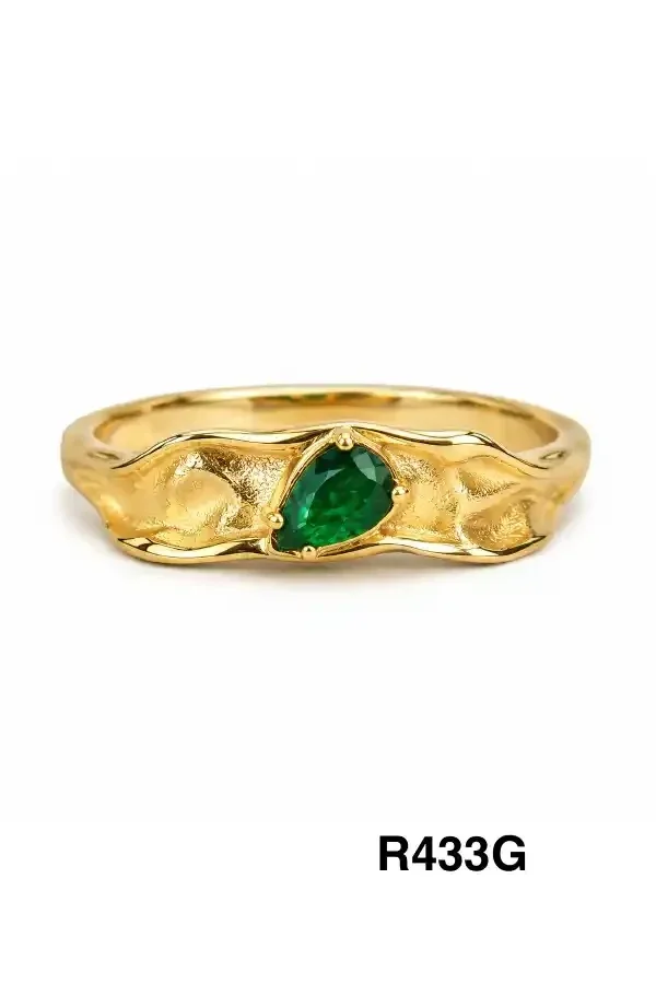 RING STAINLESS STEEL GOLD R433G