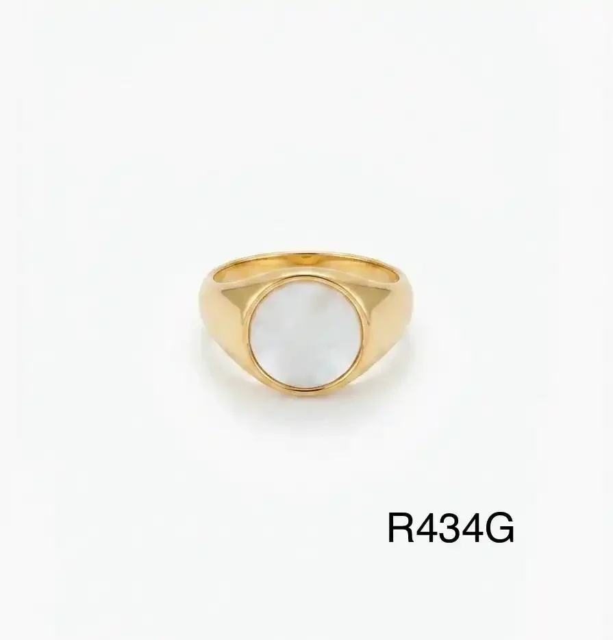 RING STAINLESS STEEL GOLD R434G
