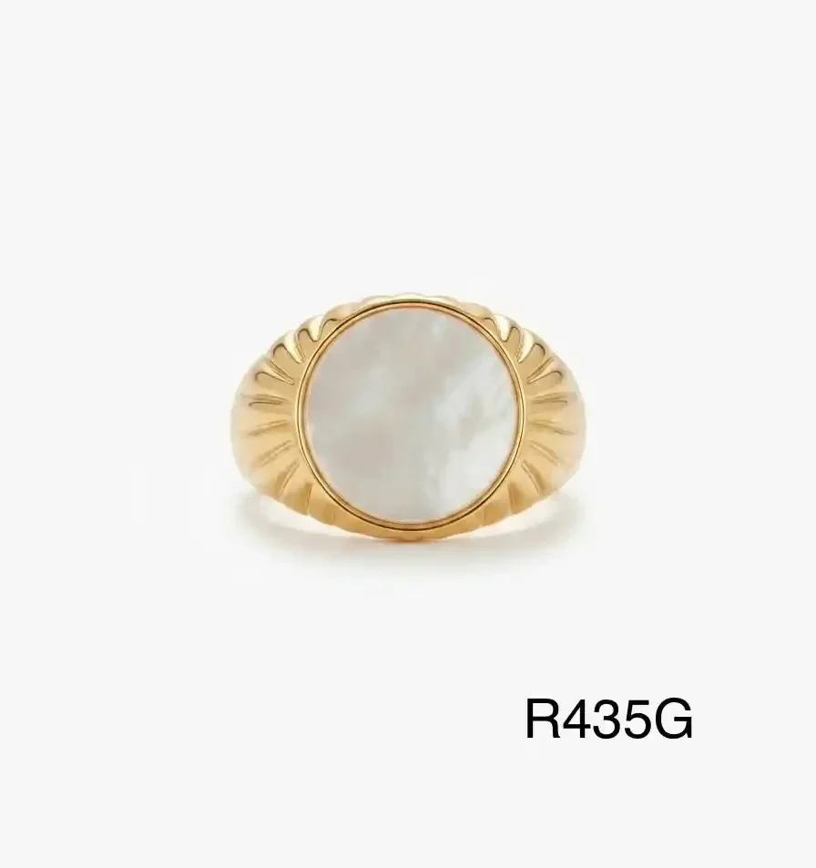 RING STAINLESS STEEL GOLD R435G
