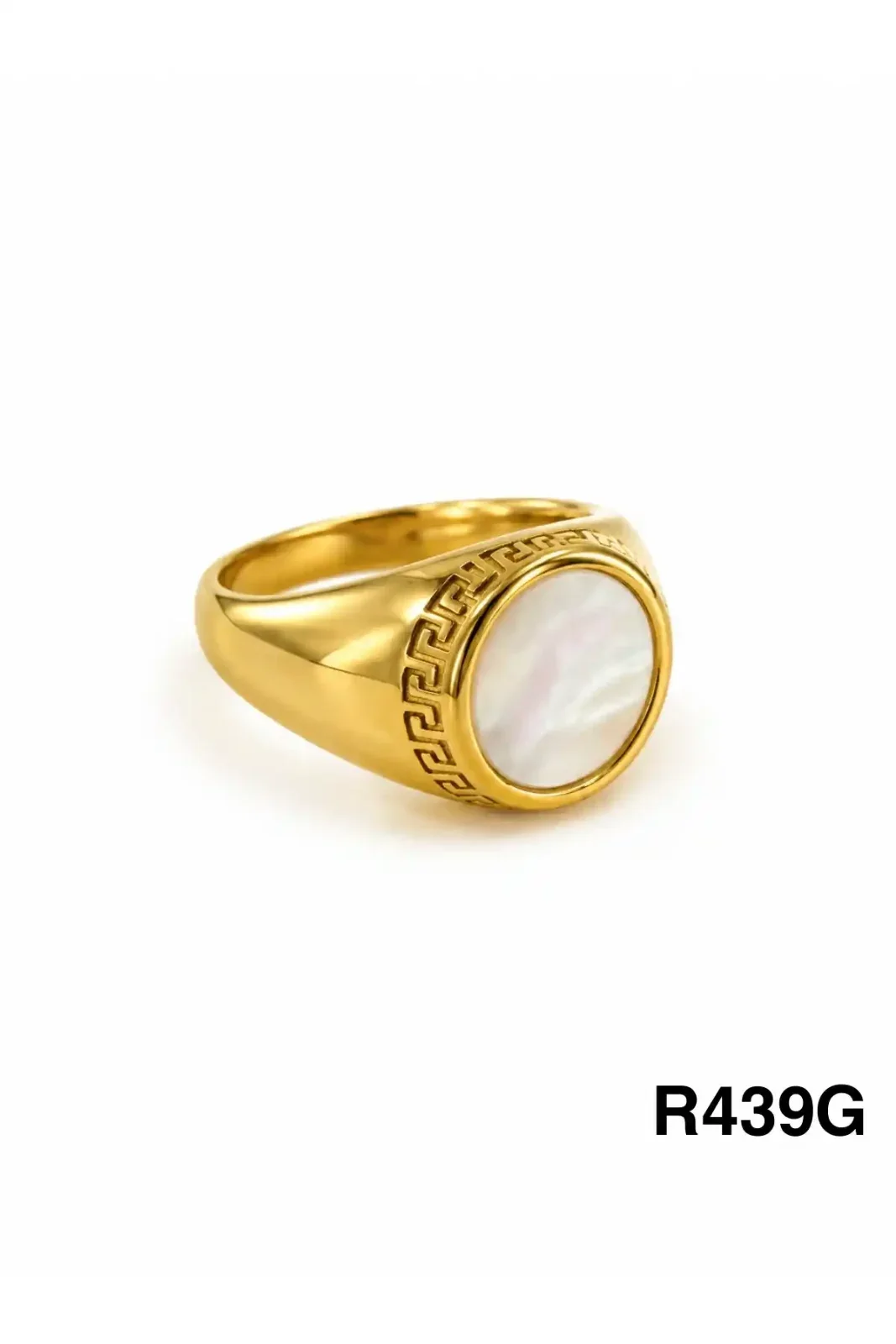 RING STAINLESS STEEL GOLD R439G