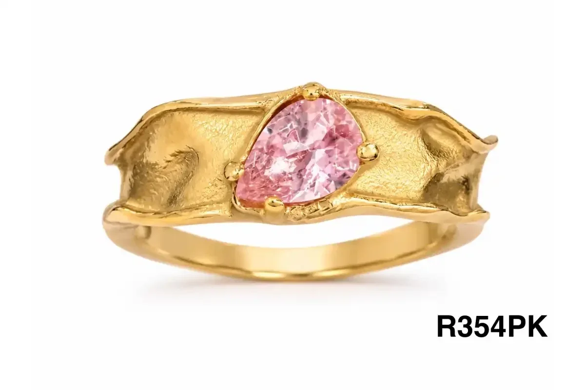RING STAINLESS STEEL PINK R354PK