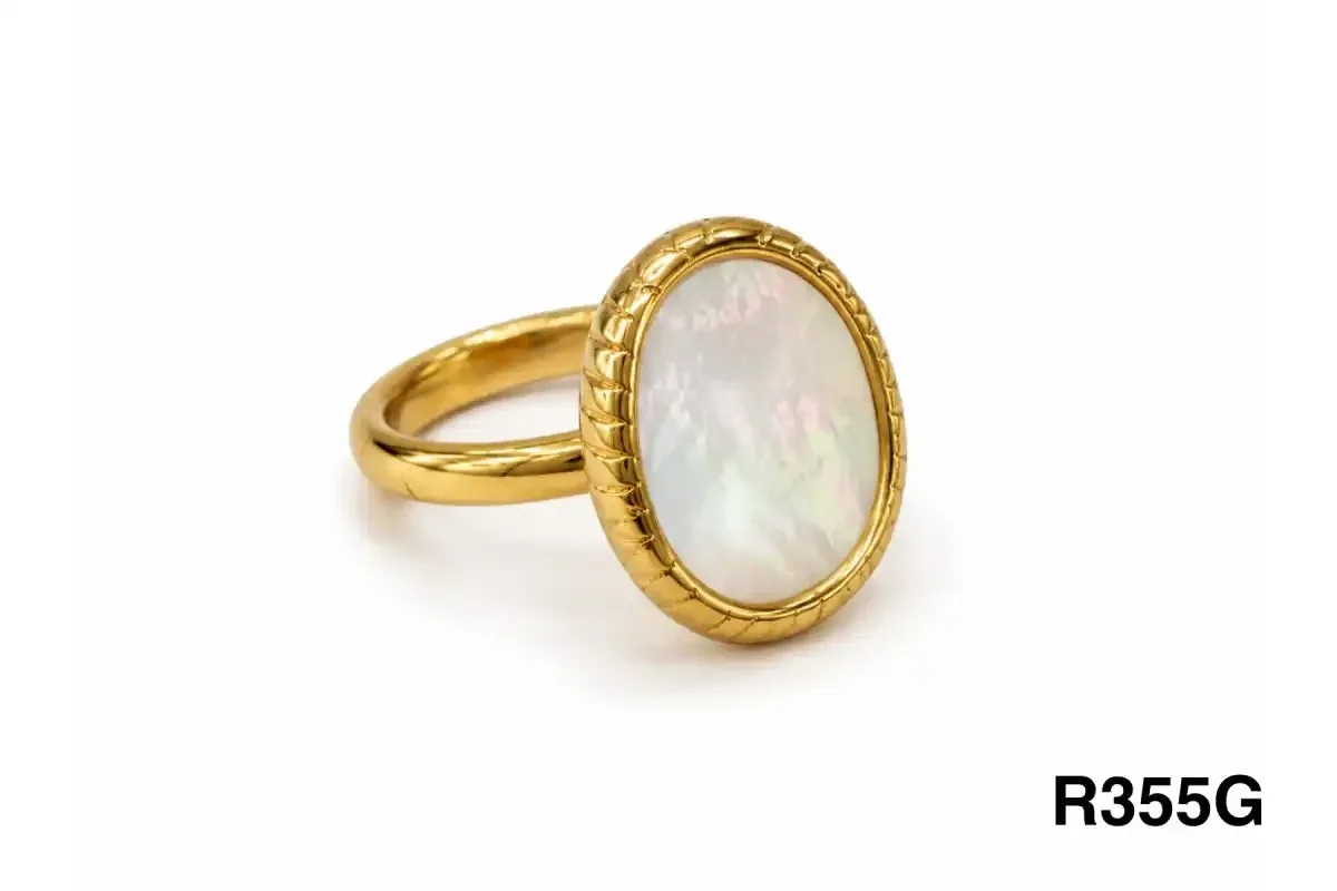 RING STAINLESS STEEL GOLD R355G