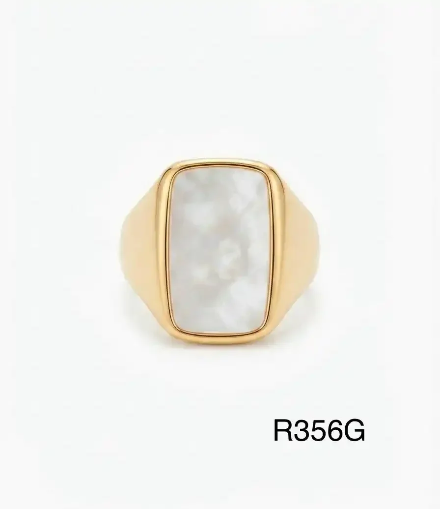 RING STAINLESS STEEL GOLD R356G