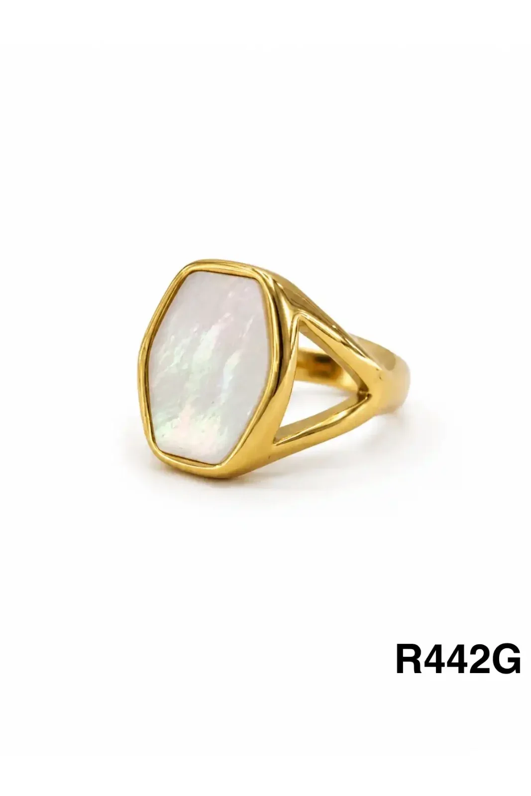 RING STAINLESS STEEL GOLD R442G