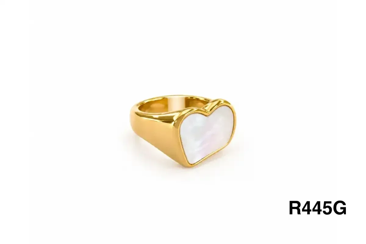 RING STAINLESS STEEL GOLD R445G