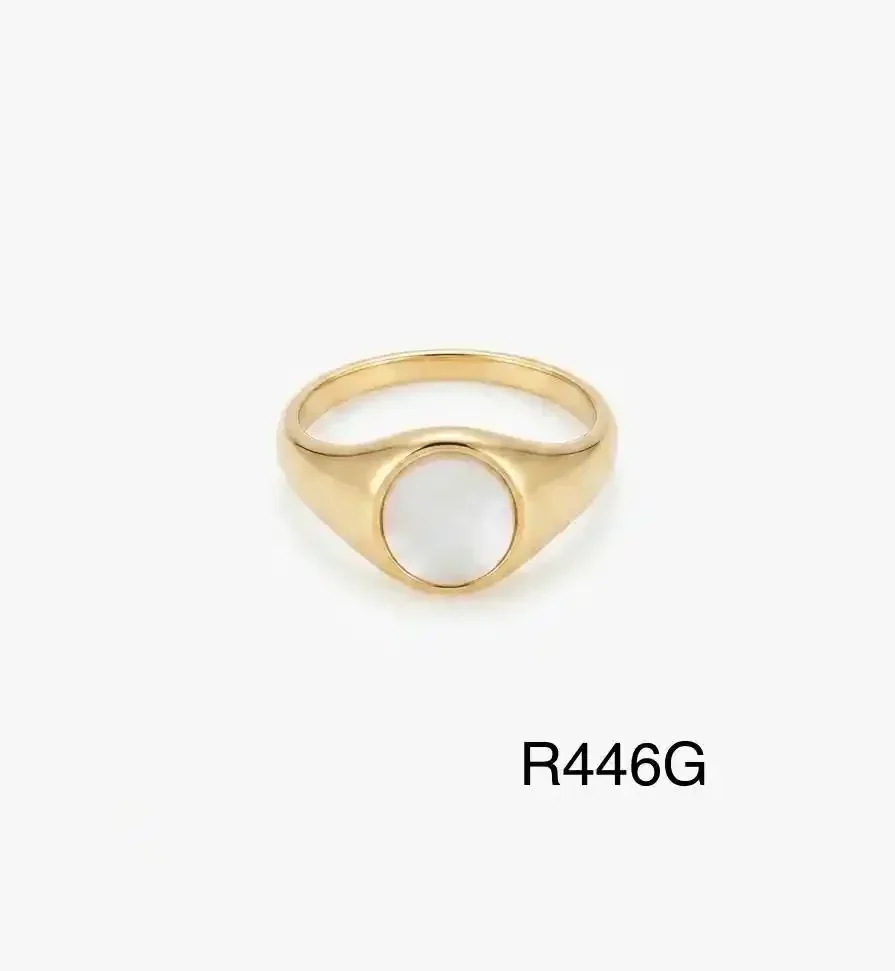 RING STAINLESS STEEL GOLD R446G