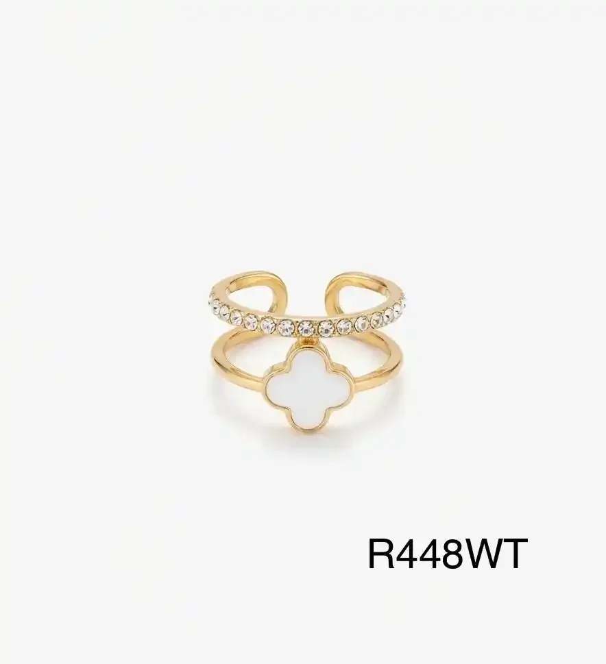 RING STAINLESS STEEL WHITE R448WT