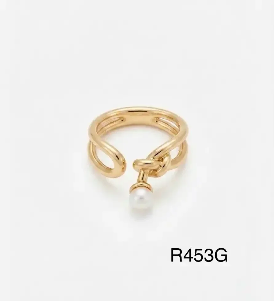 RING STAINLESS STEEL GOLD R453G