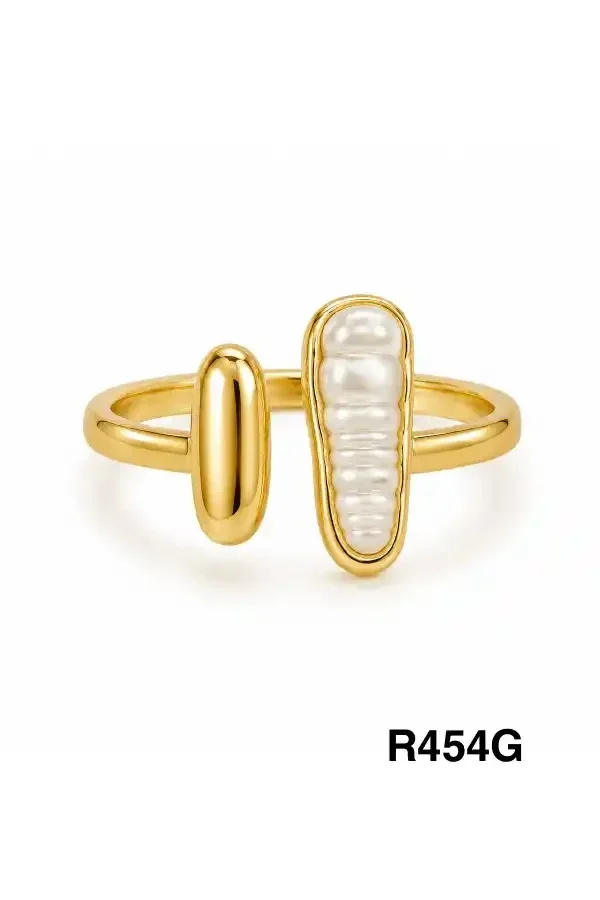 RING STAINLESS STEEL GOLD R454G