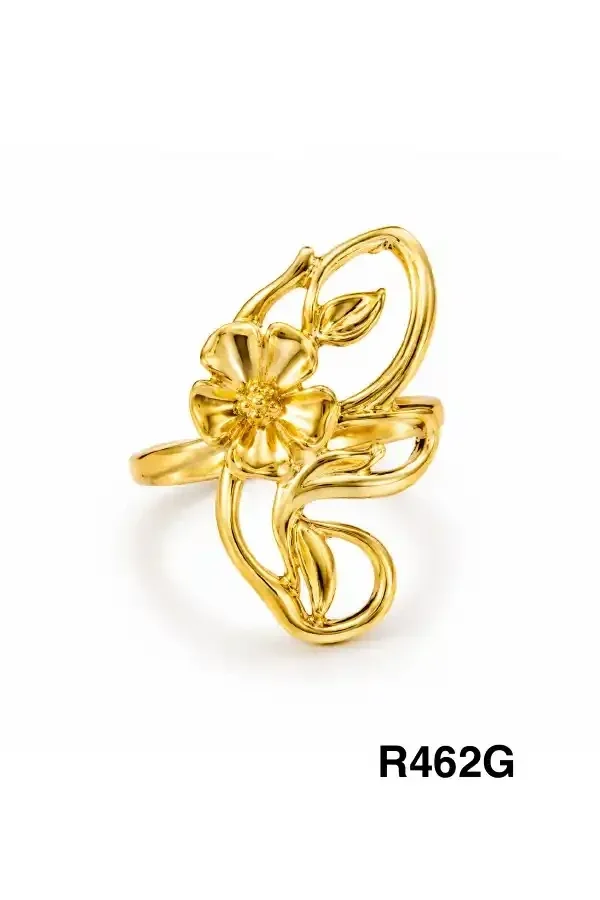 RING STAINLESS STEEL GOLD R462G