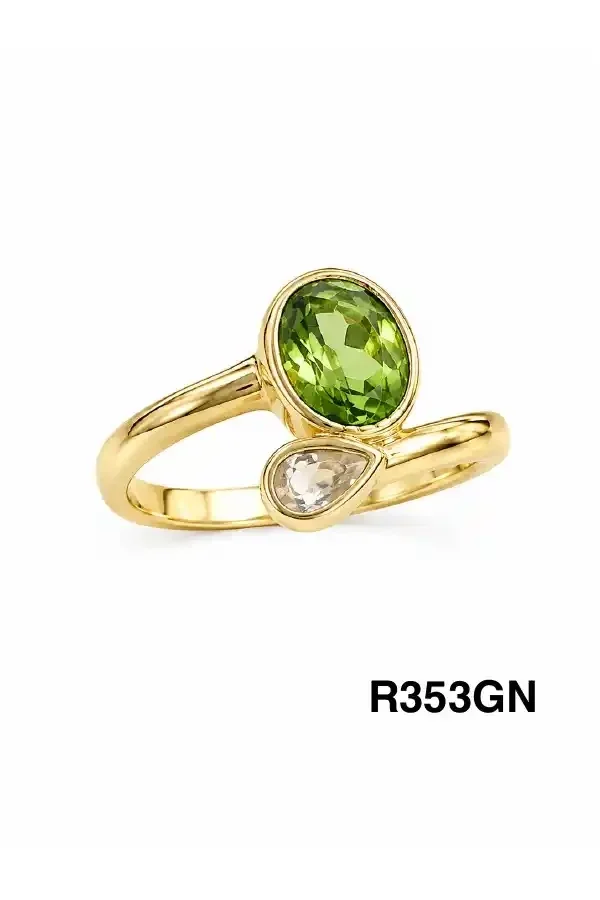 RING STAINLESS STEEL GREEN R353GN