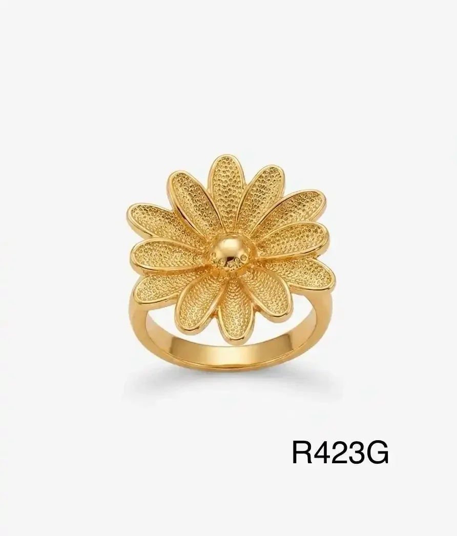 RING STAINLESS STEEL GOLD R423G
