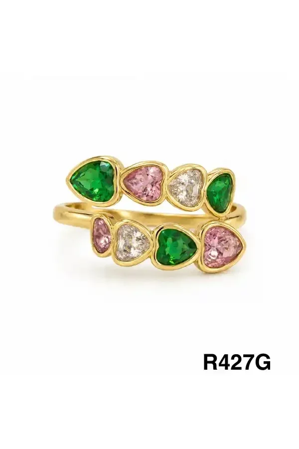 RING STAINLESS STEEL GOLD R427G