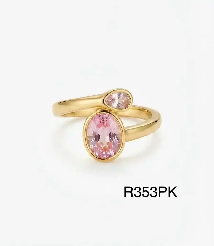 RING STAINLESS STEEL PINK R353PK