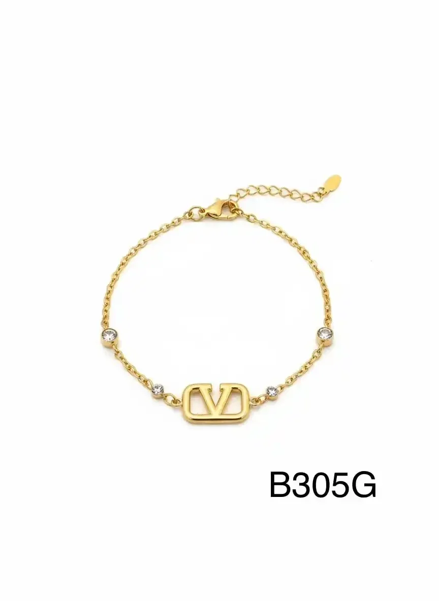 STAINLESS STEEL BRAZALETE GOLD B305G