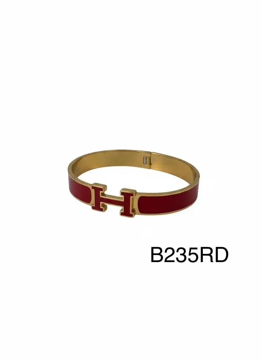STAINLESS STEEL BRAZALETE GOLD B235 RED