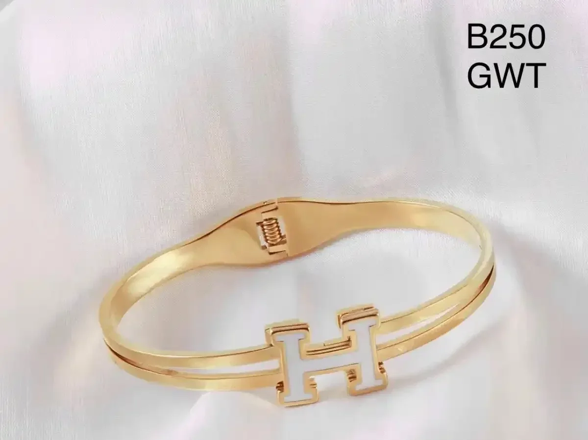 STAINLESS STEEL BRAZALETE GOLD B250 WHITE