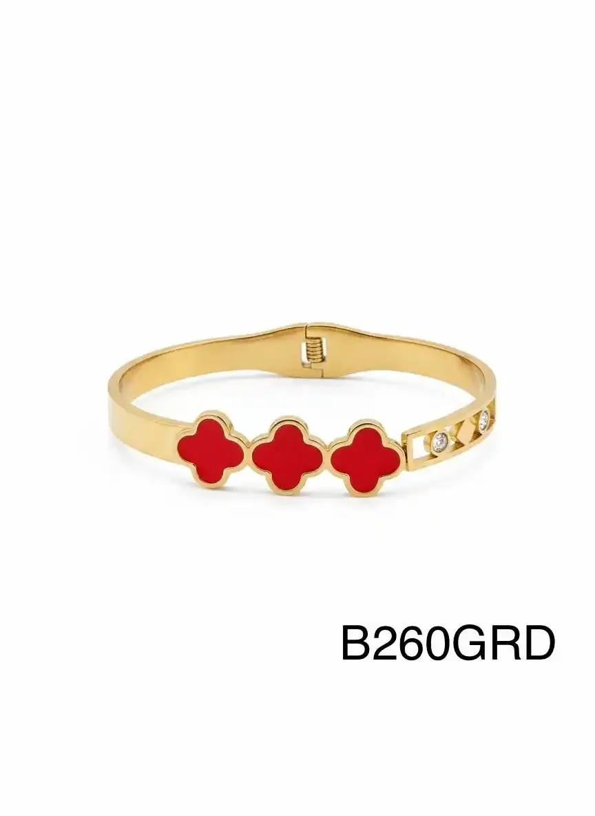 STAINLESS STEEL BRAZALETE GOLD B260 RED